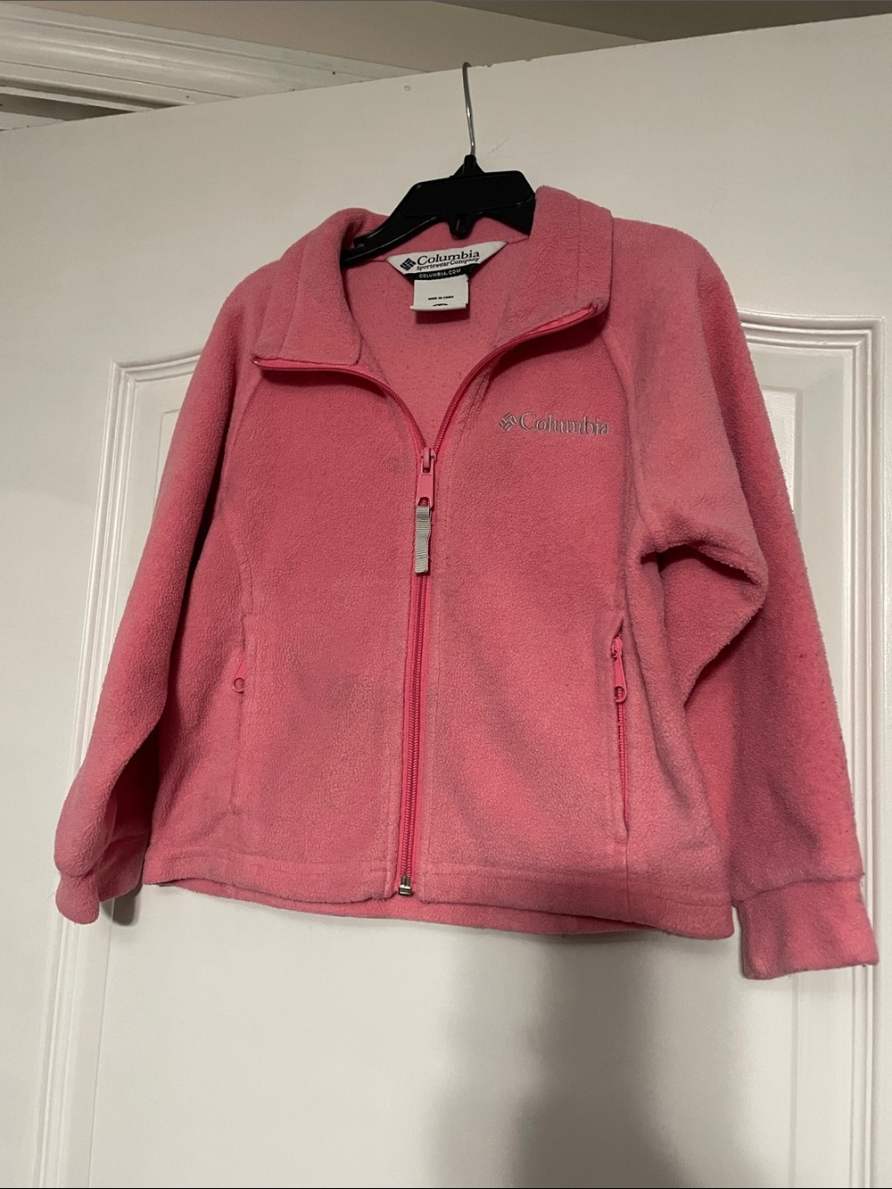 Columbia Girls Pink Full-Zip Fleece Jacket